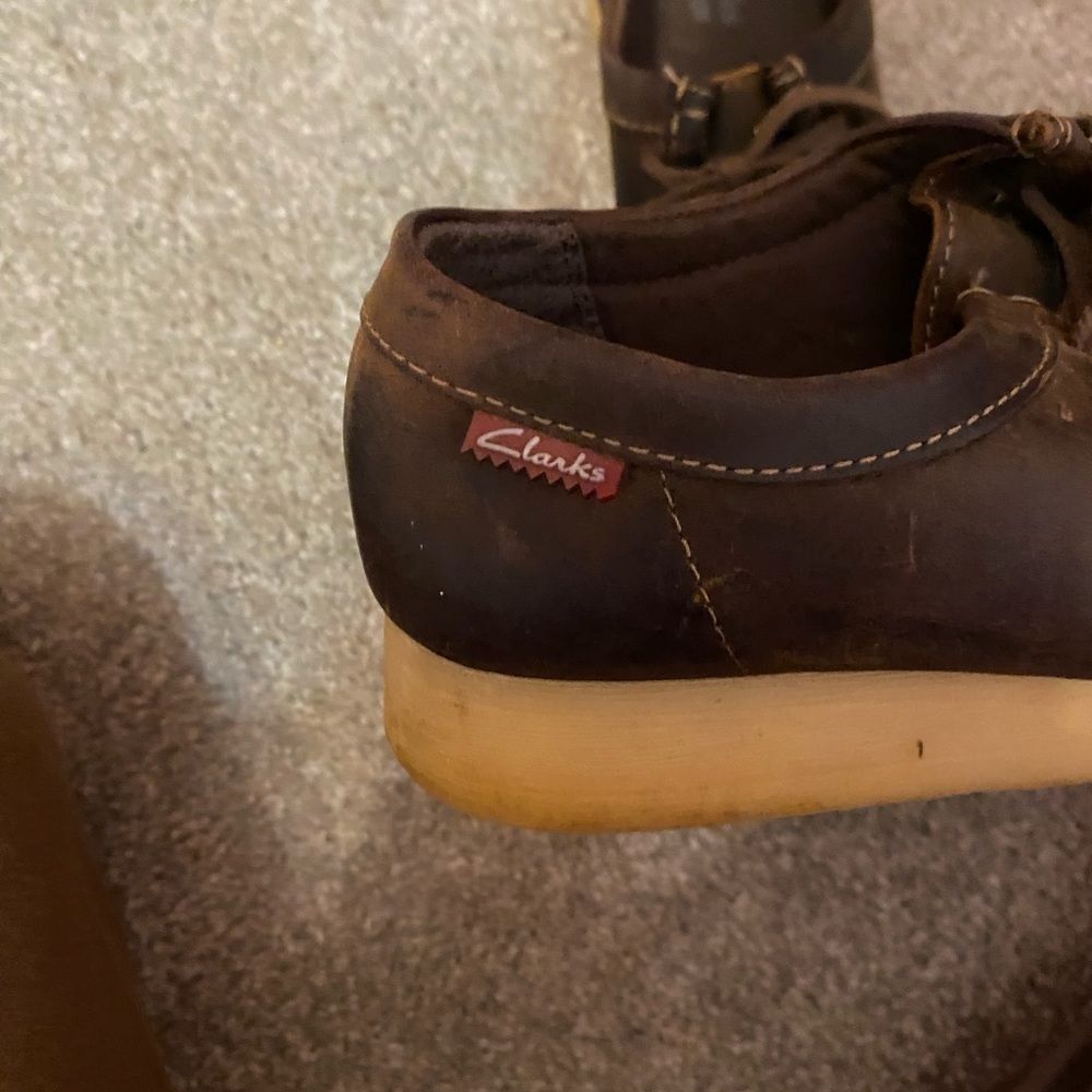 Clarks Brown Leather Casual Driving Loafers - Picture 5 of 11